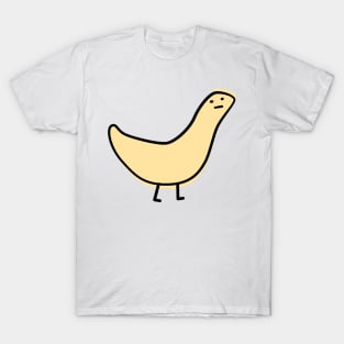 Cute Silly Simple Minimalist Pastel Yellow Bird Duck Thing T-Shirt